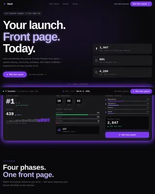 Live Launch Command Center Landing Page Template