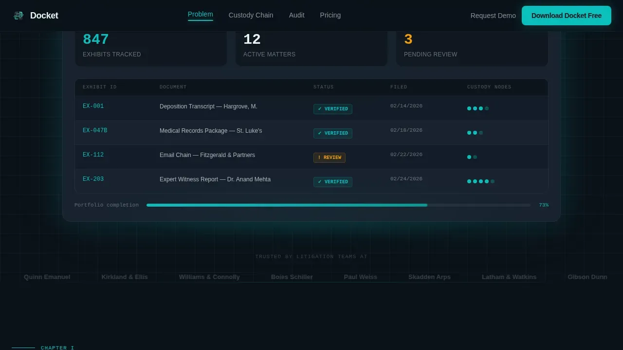 Legal Inventory Management Landing Page Template