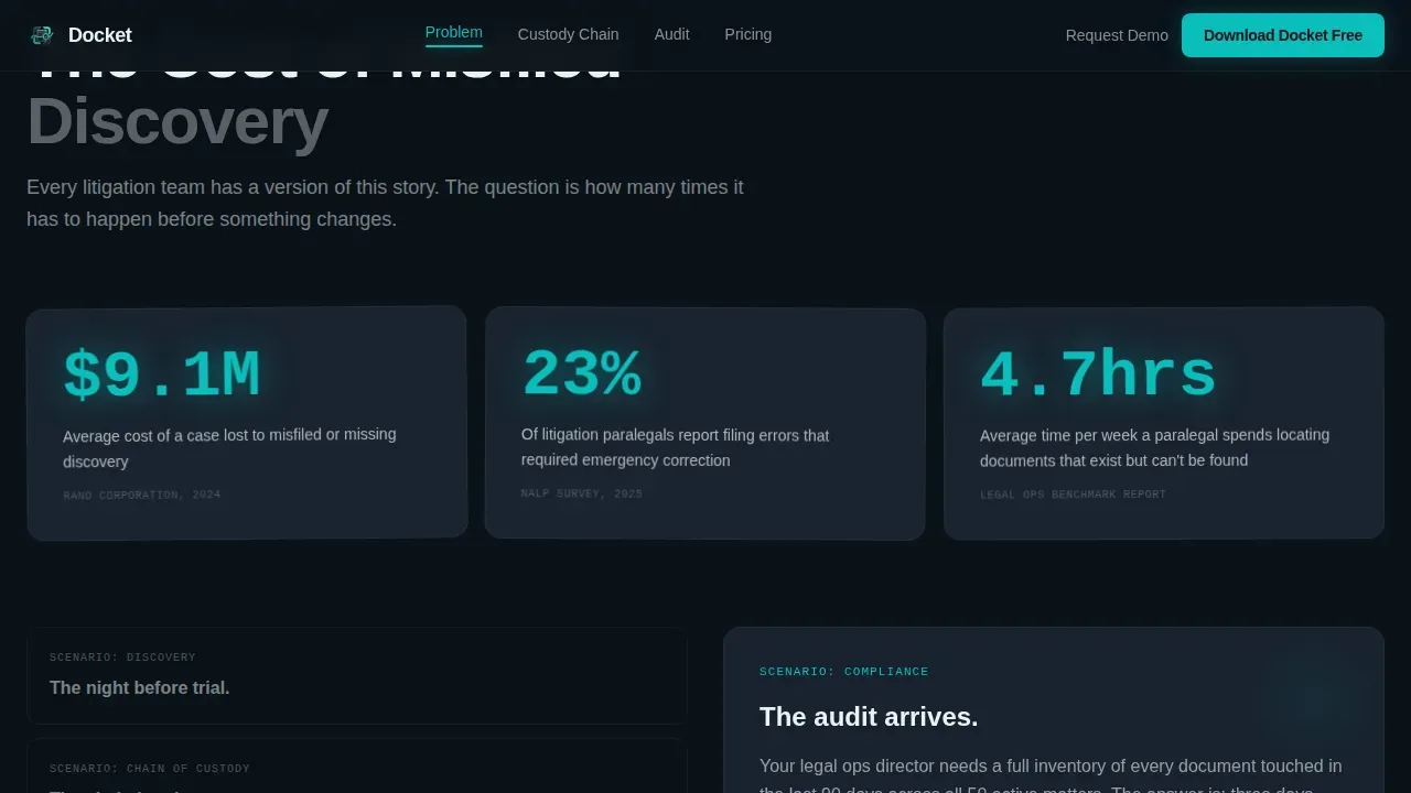 Legal Inventory Management Landing Page Template