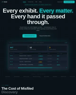 Legal Inventory Management Landing Page Template