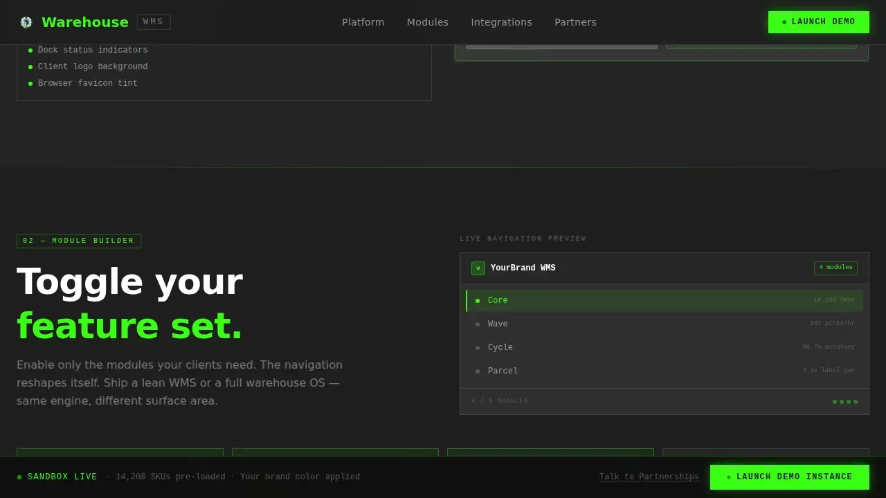 Bold Brutalist White-Label WMS Landing Page Template