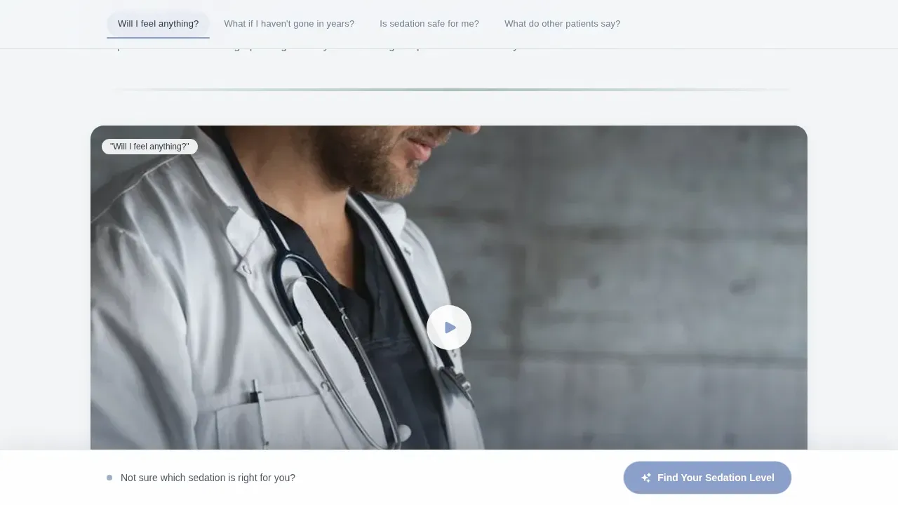 Specialist Sedation Dentist Appointment Booking Website Template