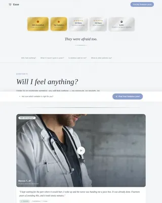 Specialist Sedation Dentist Appointment Booking Website Template