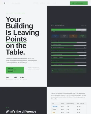 LEED Green Building Consulting Landing Page Template