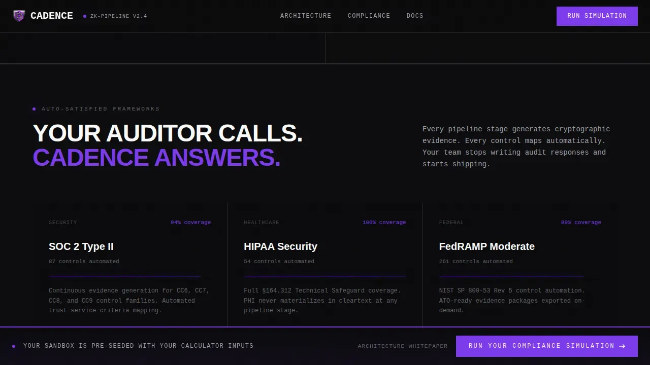 Zero-Knowledge Workflow Automation Landing Page Template