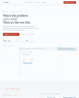 Precision Math Study Guide Landing Page Template