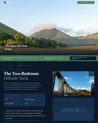 Earth-Sheltered Home Developer Landing Page Template