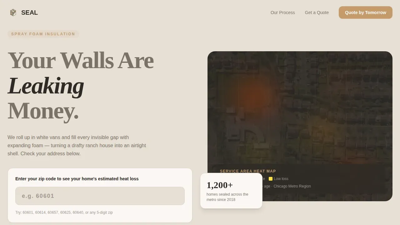 Spray Foam Insulation Landing Page Template