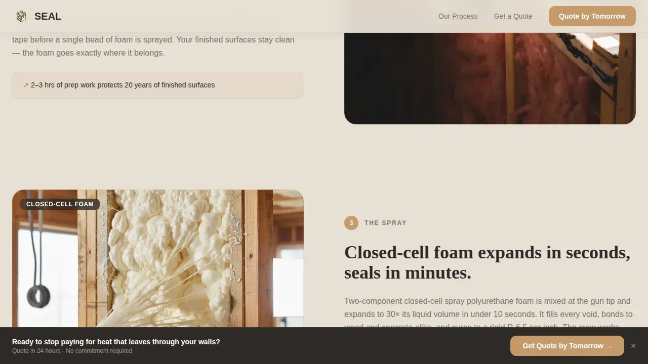 Spray Foam Insulation Landing Page Template