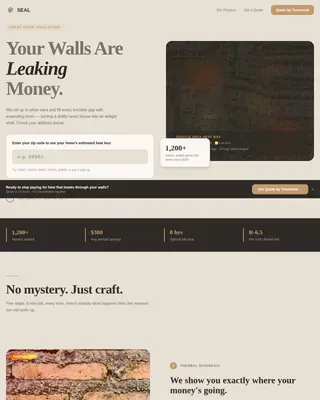 Spray Foam Insulation Landing Page Template
