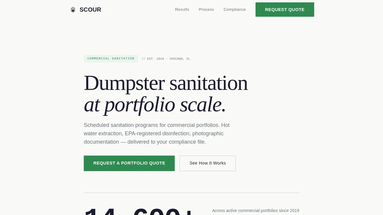Specialist Specialty Cleaning Portfolio & Case Study Website Template