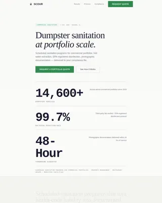 Specialist Specialty Cleaning Portfolio & Case Study Website Template