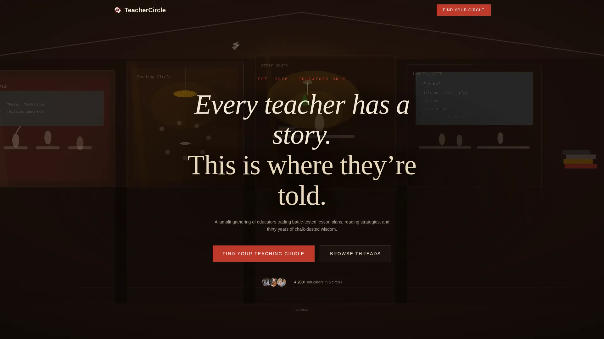 Education Community Forum Landing Page Template