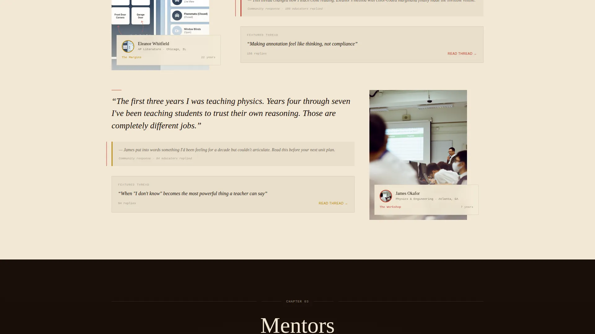 Education Community Forum Landing Page Template