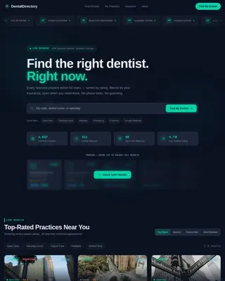 Dental Digital Presence Provider Directory Website Template