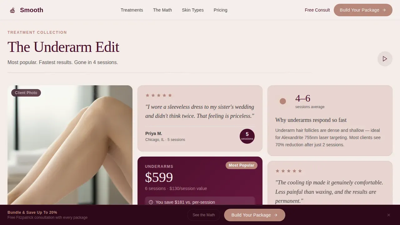 Laser Hair Removal Landing Page Template