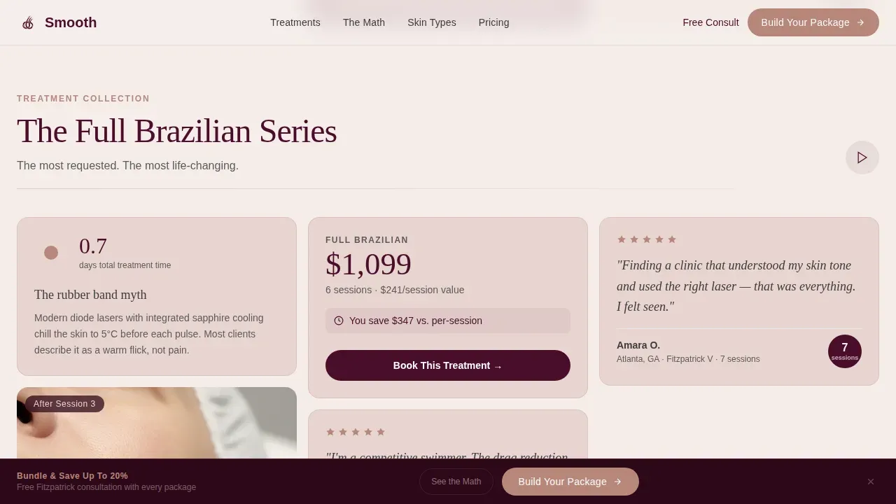 Laser Hair Removal Landing Page Template