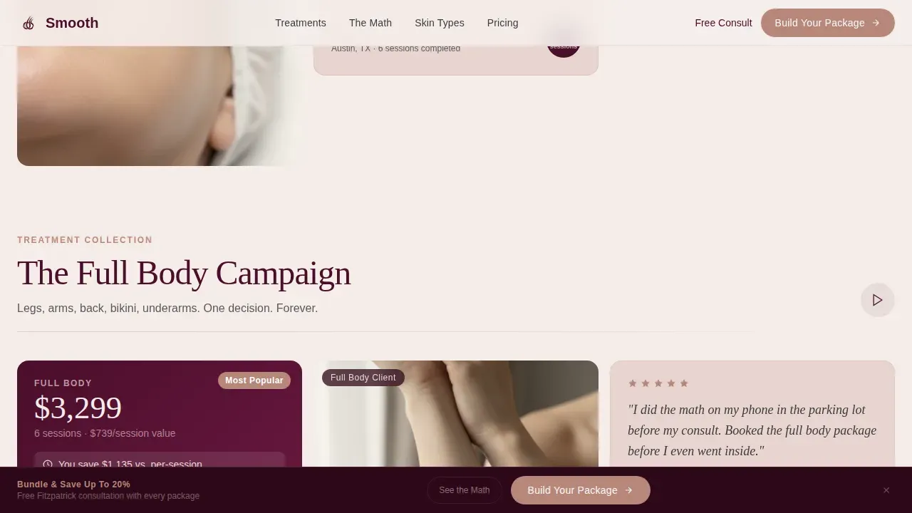Laser Hair Removal Landing Page Template