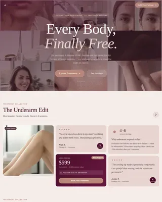 Laser Hair Removal Landing Page Template