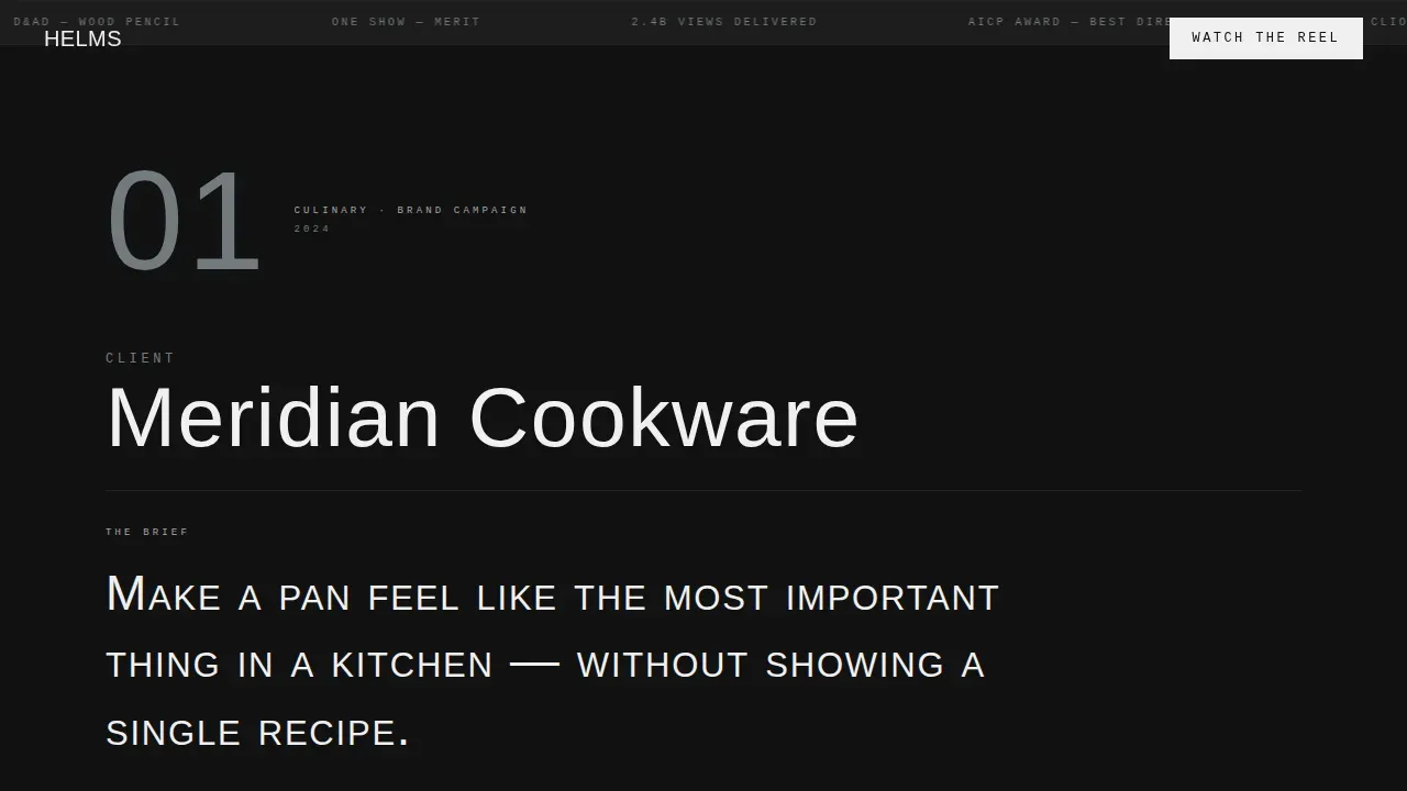 Videography & Film Portfolio Professional Website Template