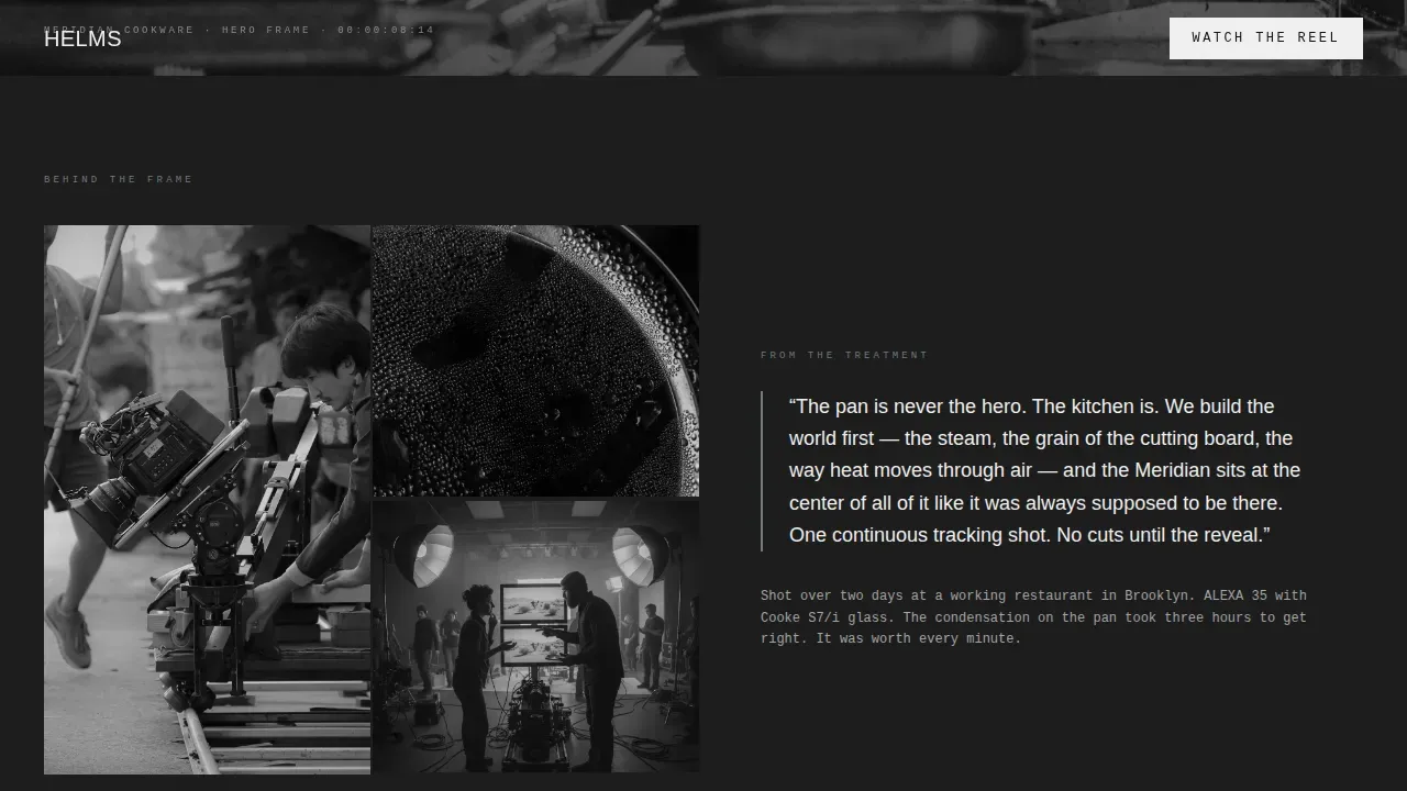 Videography & Film Portfolio Professional Website Template