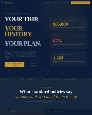 Pre-Retiree Travel Insurance Landing Page Template
