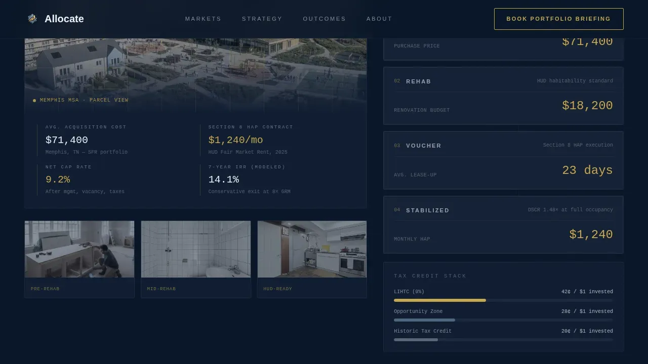 Affordable Housing Investment Advisory Landing Page Template