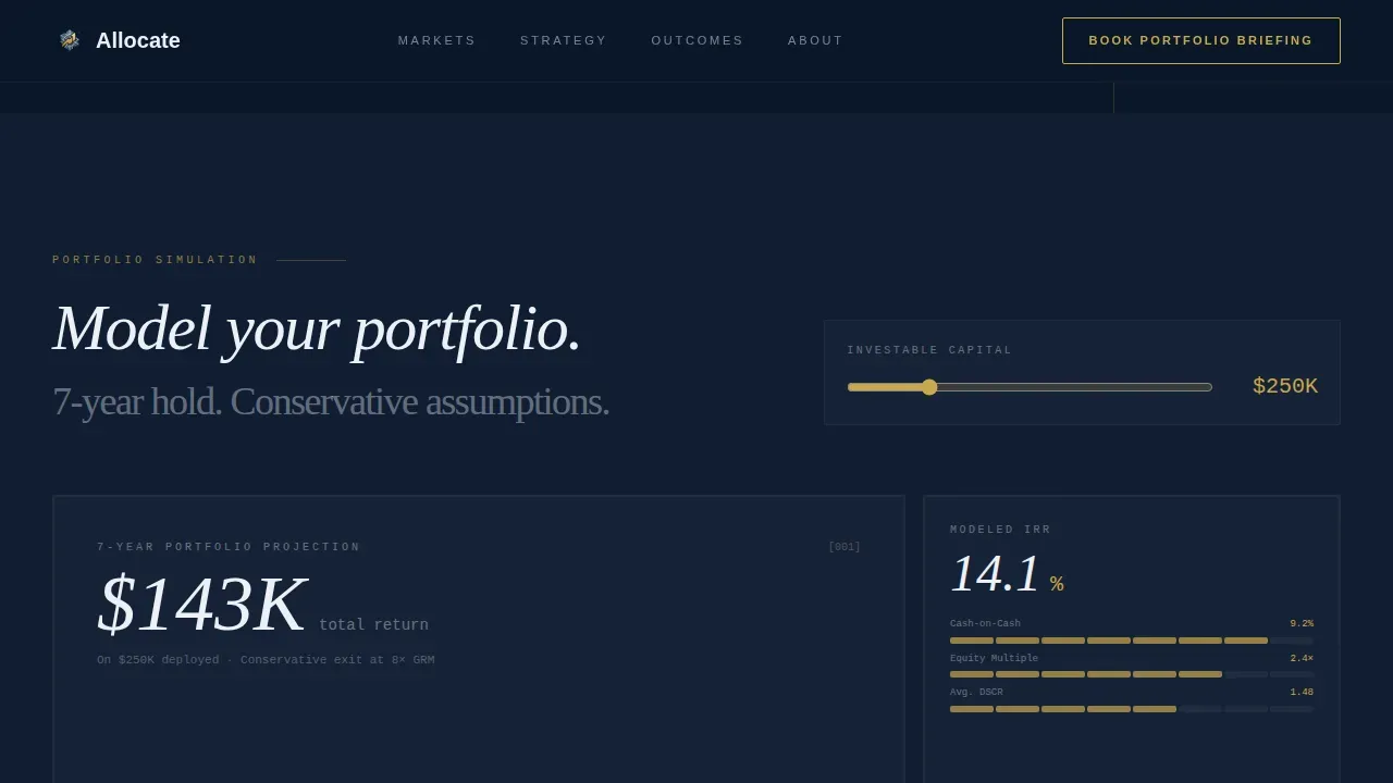 Affordable Housing Investment Advisory Landing Page Template