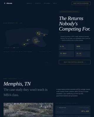 Affordable Housing Investment Advisory Landing Page Template