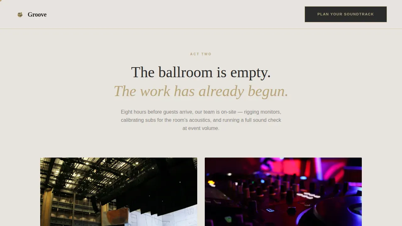 Luxe Cinematic Holiday Event DJ Landing Page Template