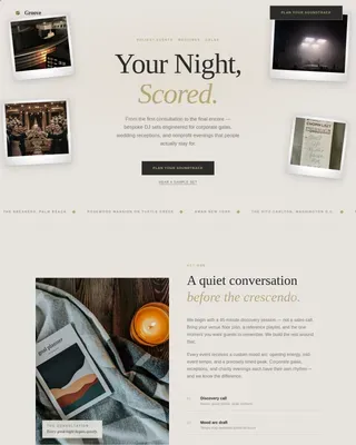 Luxe Cinematic Holiday Event DJ Landing Page Template