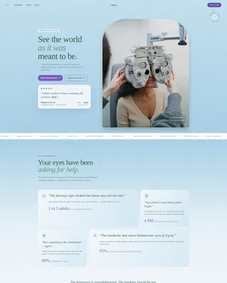 Optometrist Patient Portal Landing Page Template