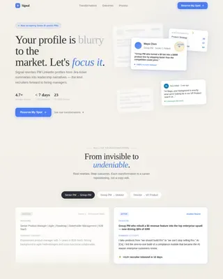 PM LinkedIn Optimization Landing Page Template
