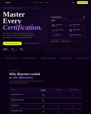 Daycare Training Platform Landing Page Template