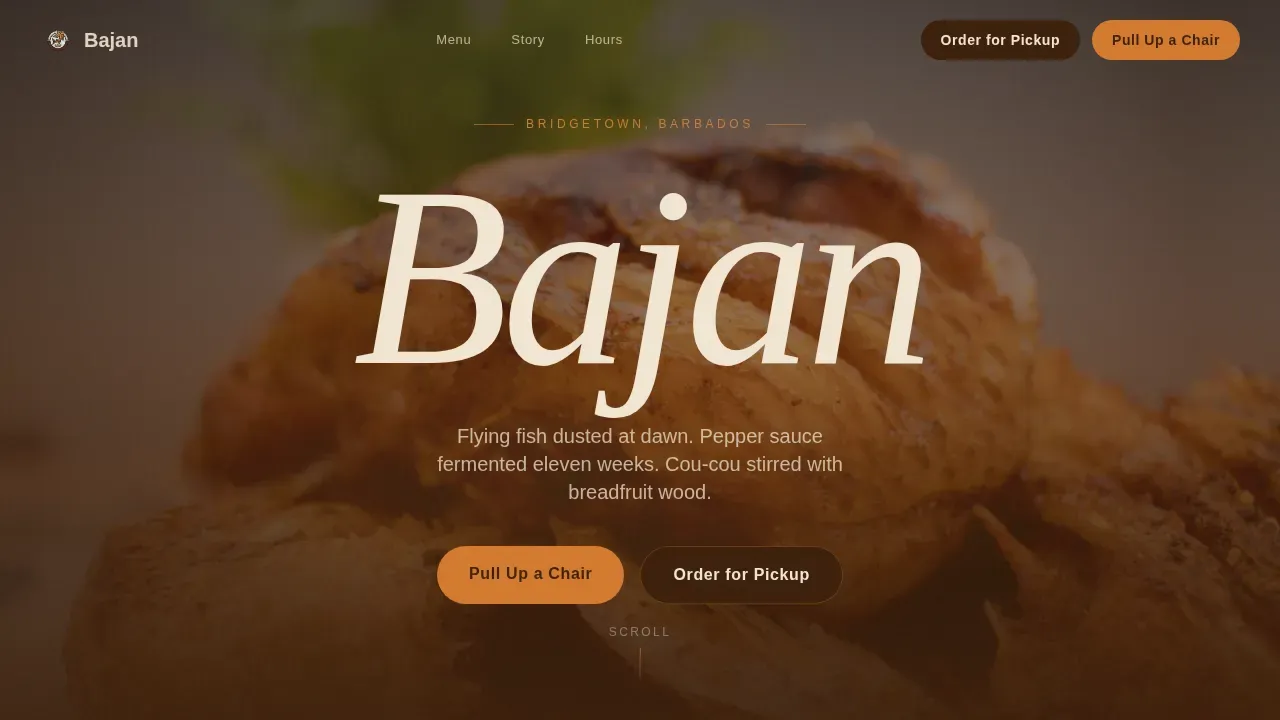 Premium Caribbean Restaurant | Free Website Template | Rocket