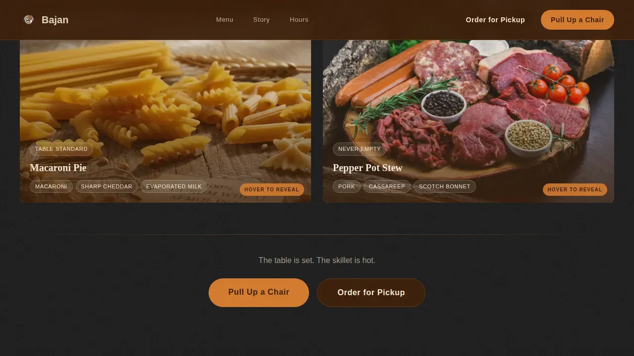 Premium Caribbean Restaurant | Free Website Template | Rocket