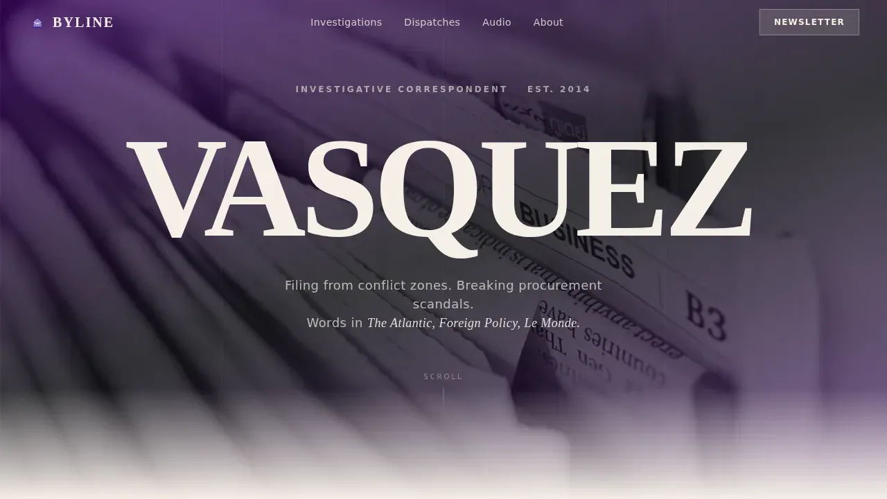 Bold Journalist Platform Landing Page Template