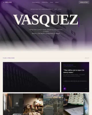 Bold Journalist Platform Landing Page Template