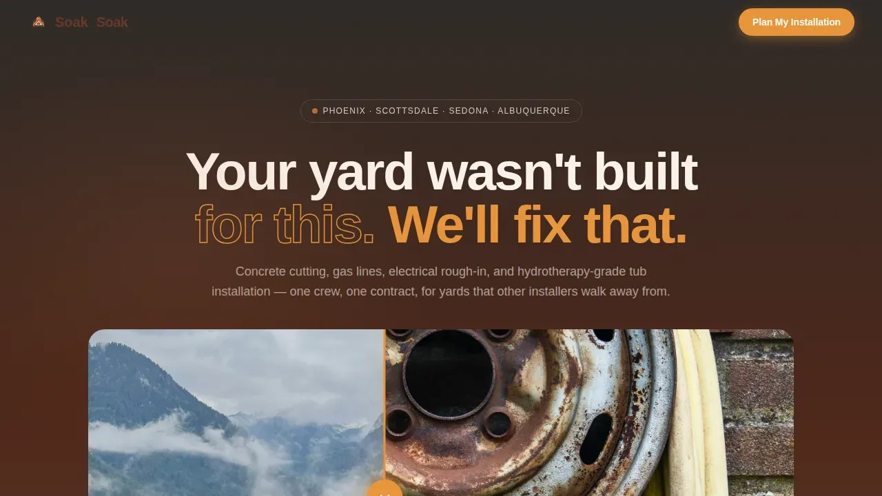 Hot Tub Installation Landing Page Template
