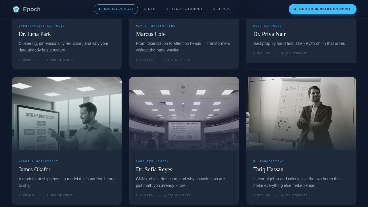 Machine Learning Course Landing Page Template