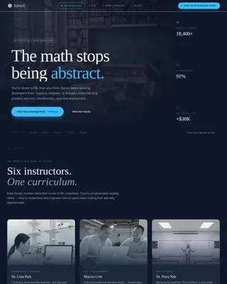 Machine Learning Course Landing Page Template