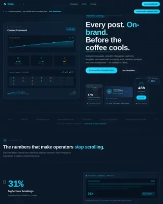 Specialist Coworking Digital Presence Reviews & Social Proof Website Template