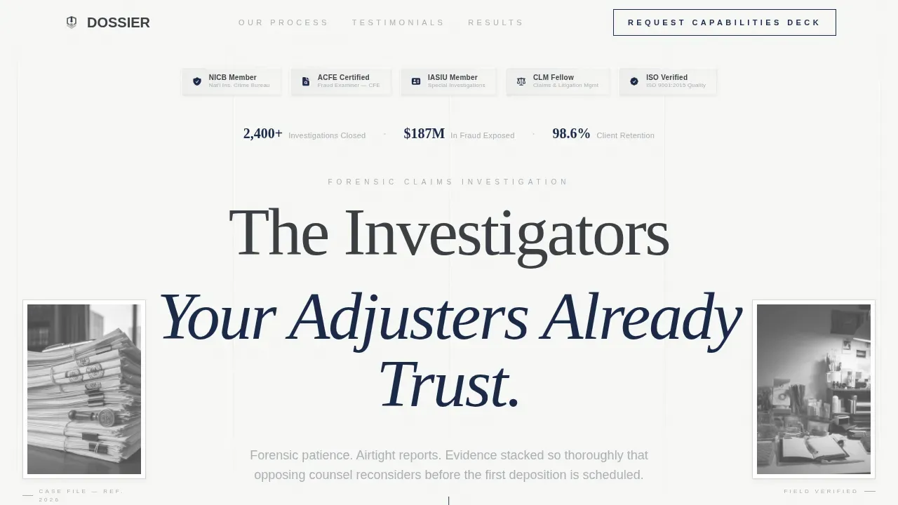 Precision Investigative Services Landing Page Template