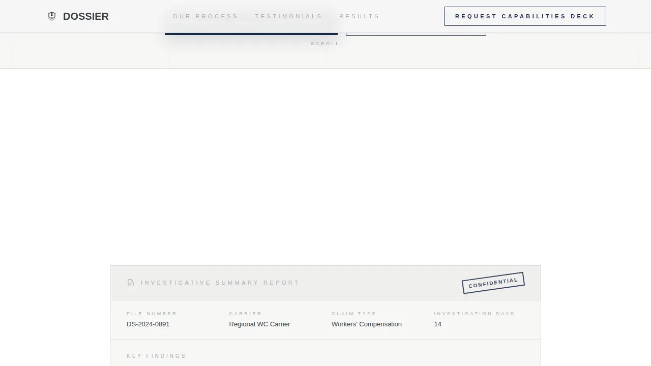 Precision Investigative Services Landing Page Template