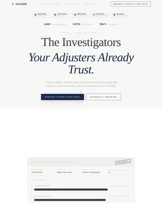 Precision Investigative Services Landing Page Template