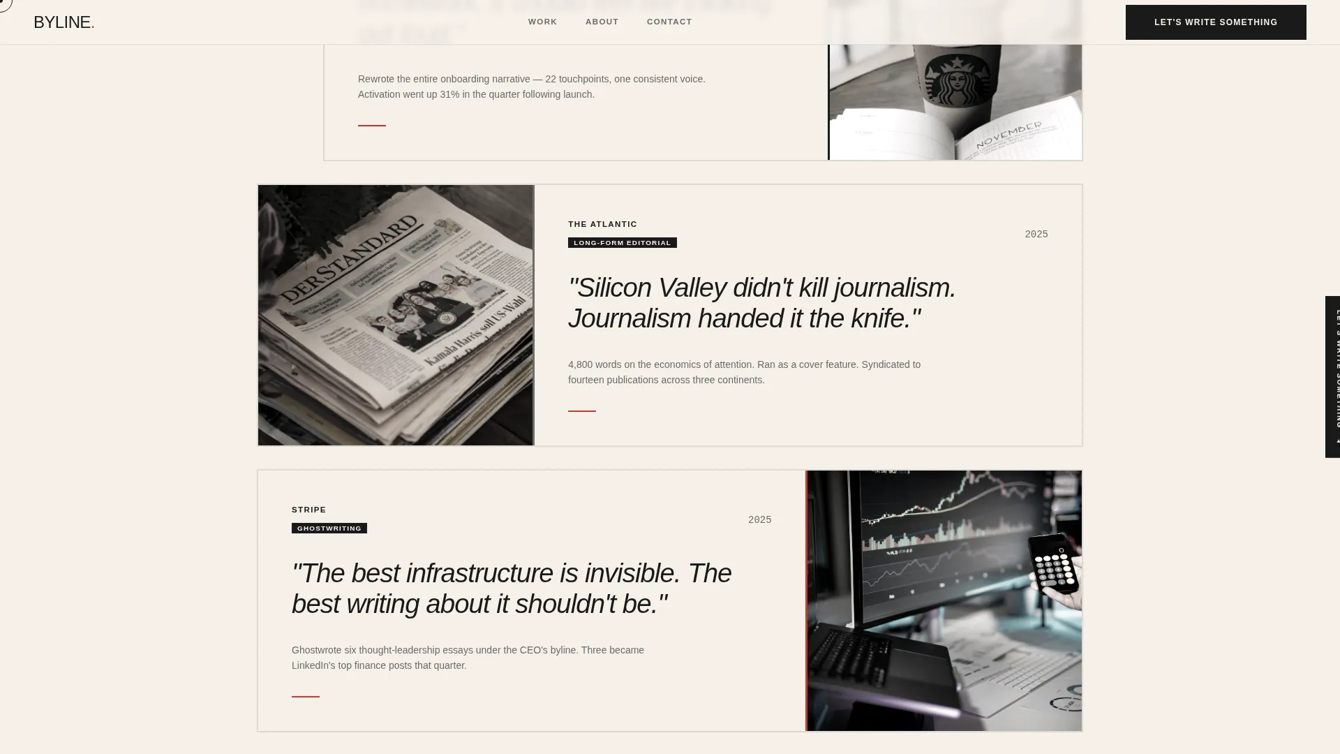 Content Writer Portfolio Reviews Website Template