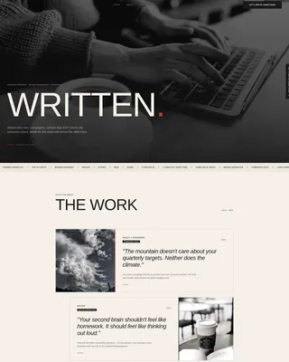 Content Writer Portfolio Reviews Website Template