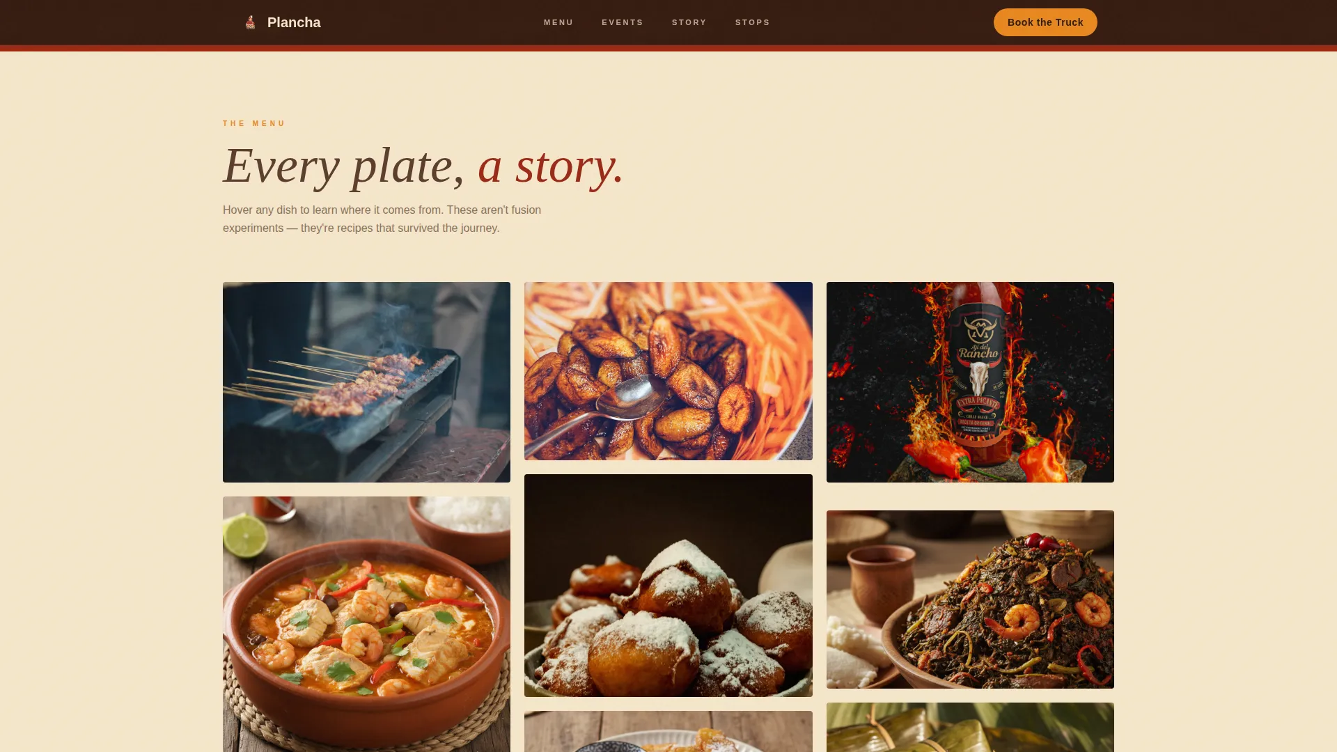 Cameroonian Cuisine Booking Website Template