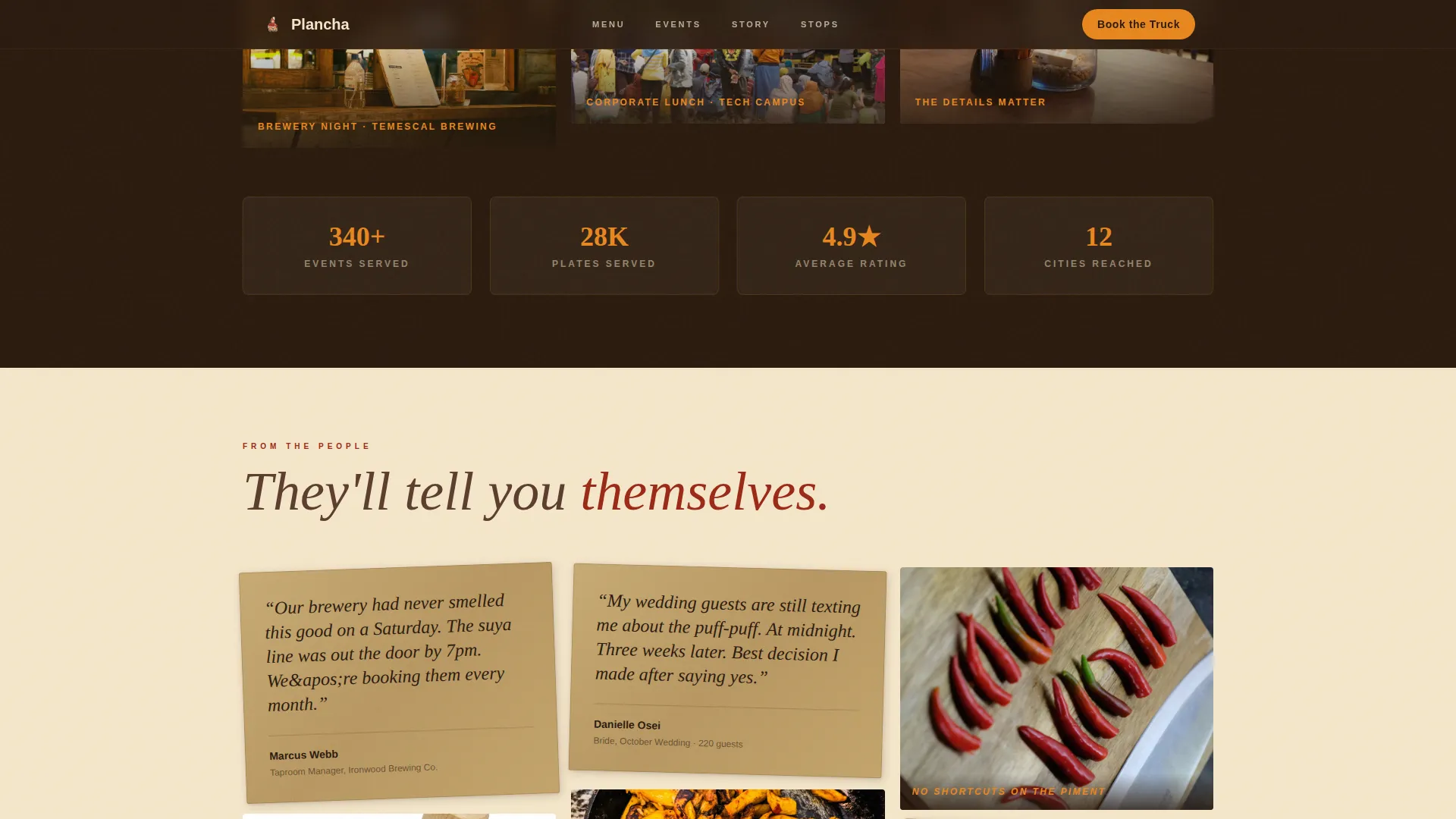 Cameroonian Cuisine Booking Website Template