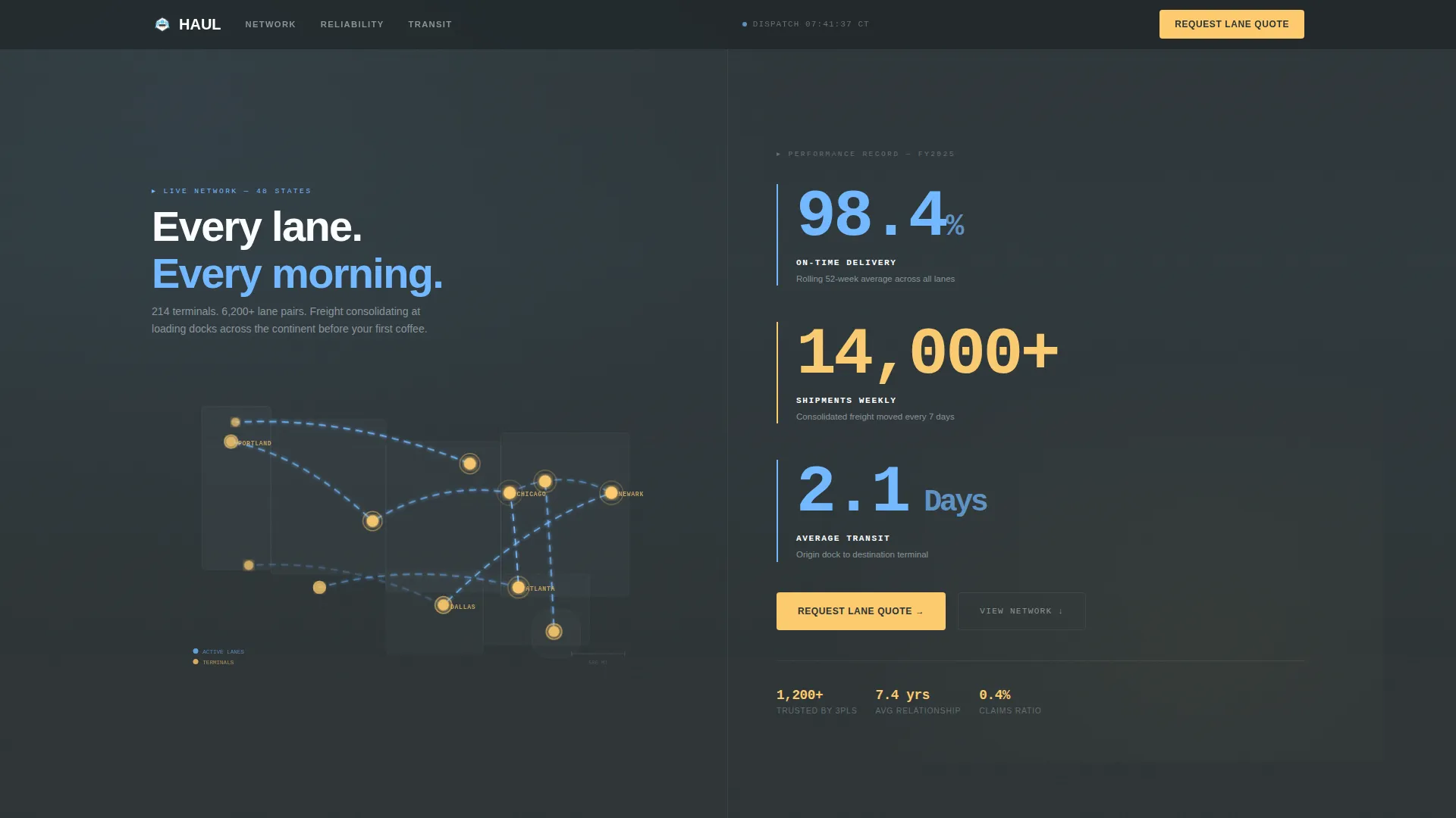 Freight & Cargo Professional Website Template